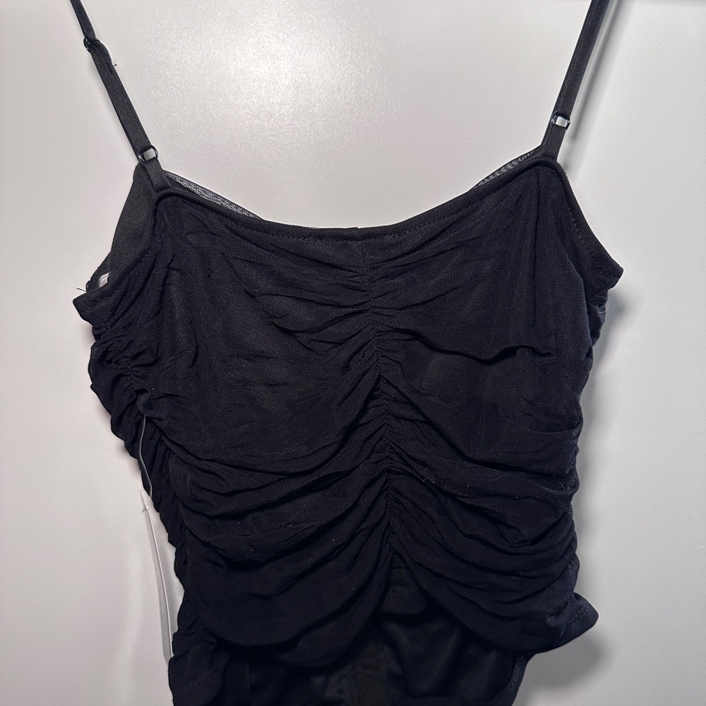 ModaModa Black Bustier Top sz XL fits like L